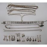 Silver and white metal designer jewellery: to include a Grosse choker,