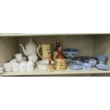 Ceramics: to include a Wedgwood blue Jasperware commemorative plate 9''dia OS6