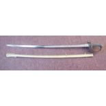 A Volunteer Engineers dress sword with a shagreen and woven wire handgrip,