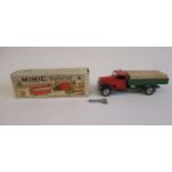 A Tri-ang Minic scale tinplate clockwork model delivery lorry boxed