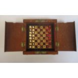 A late Victorian/Edwardian traveller's chess set,