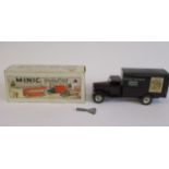 A Tri-ang Minic scale tinplate clockwork model delivery van boxed