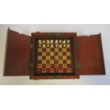 A late Victorian/Edwardian traveller's chess set,