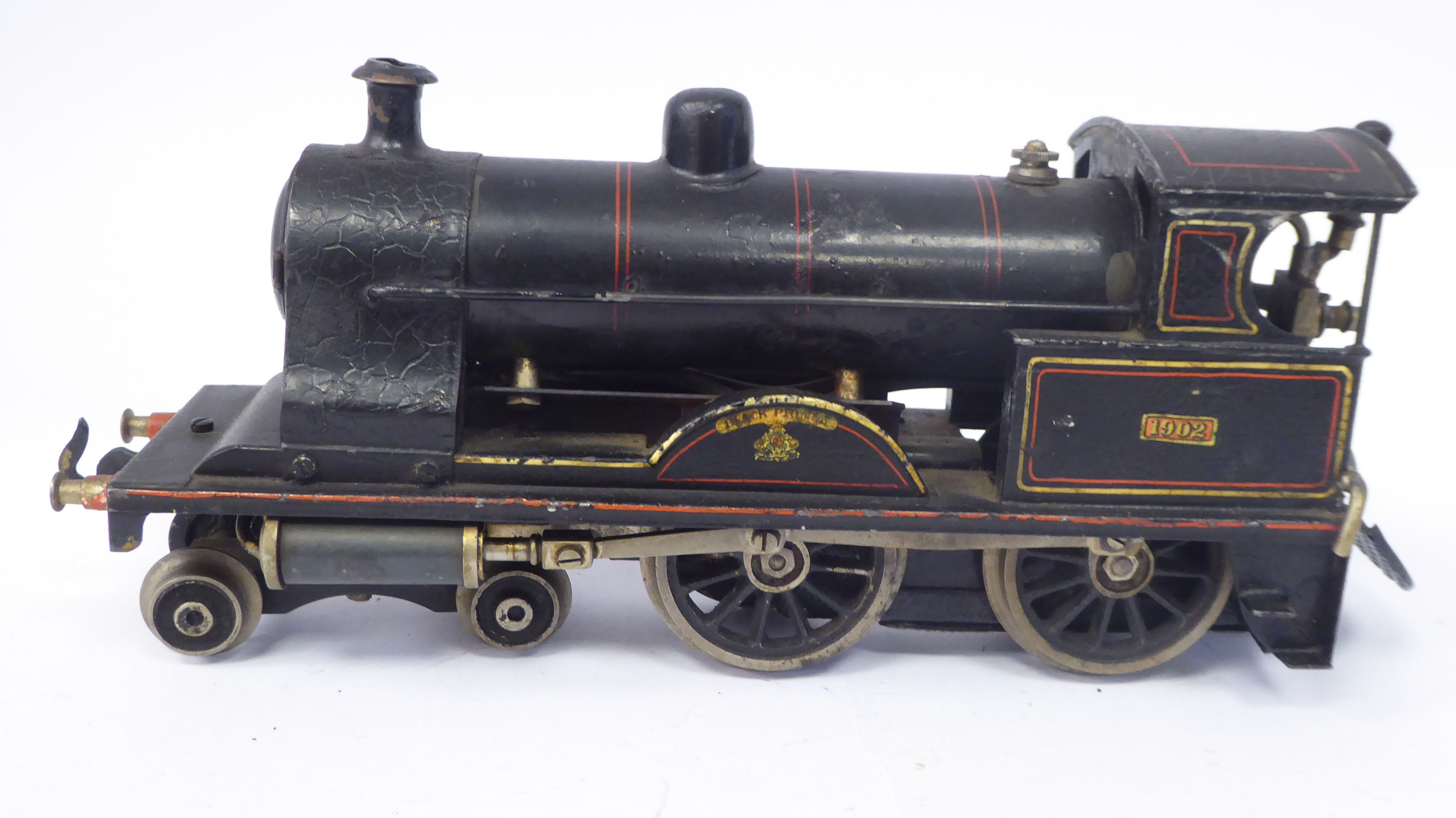 A Bing for Bassett-Lowke live steam model 4-4-0 Black Prince locomotive and tender No. - Image 4 of 8