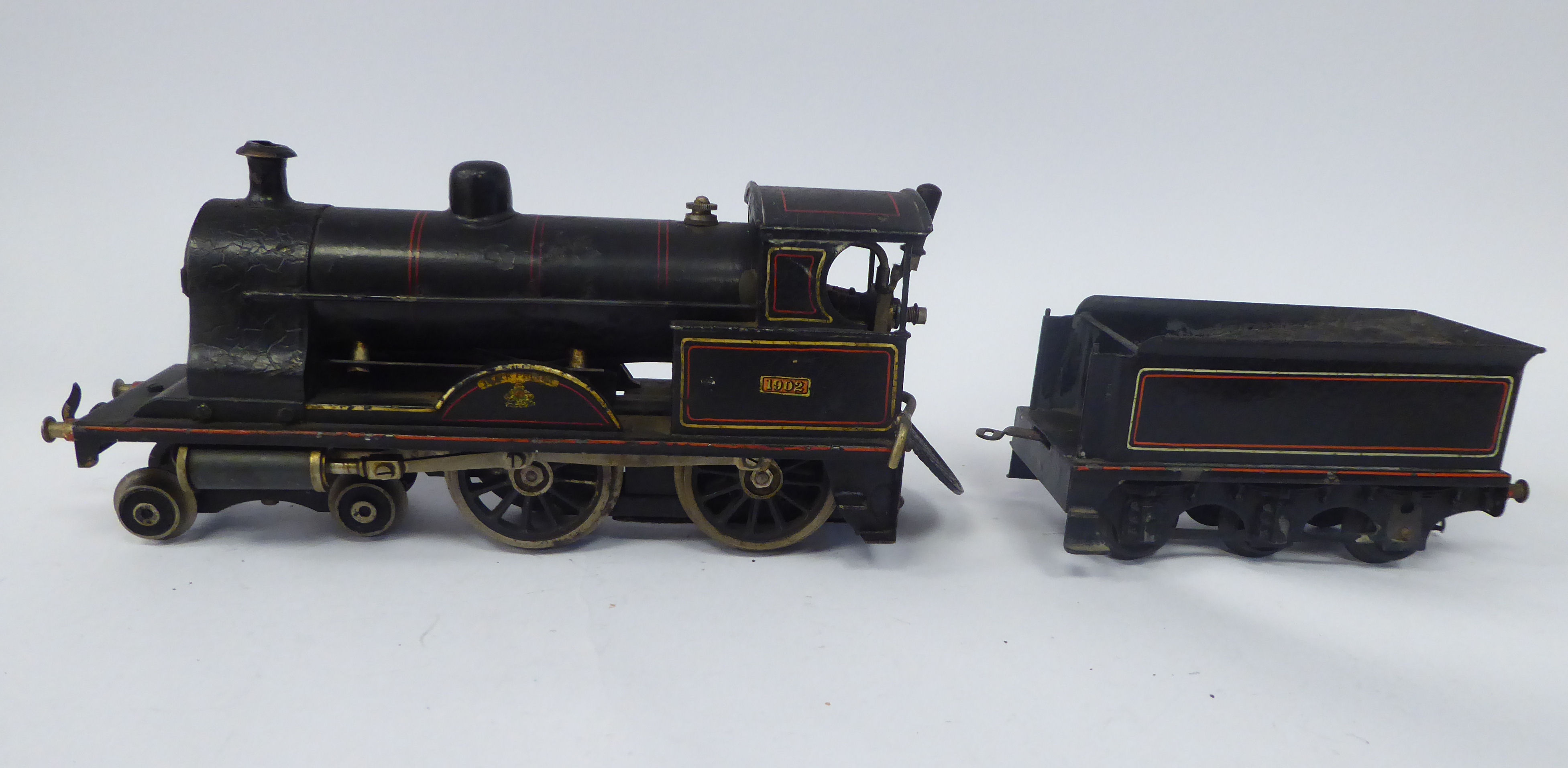 A Bing for Bassett-Lowke live steam model 4-4-0 Black Prince locomotive and tender No. - Image 2 of 8