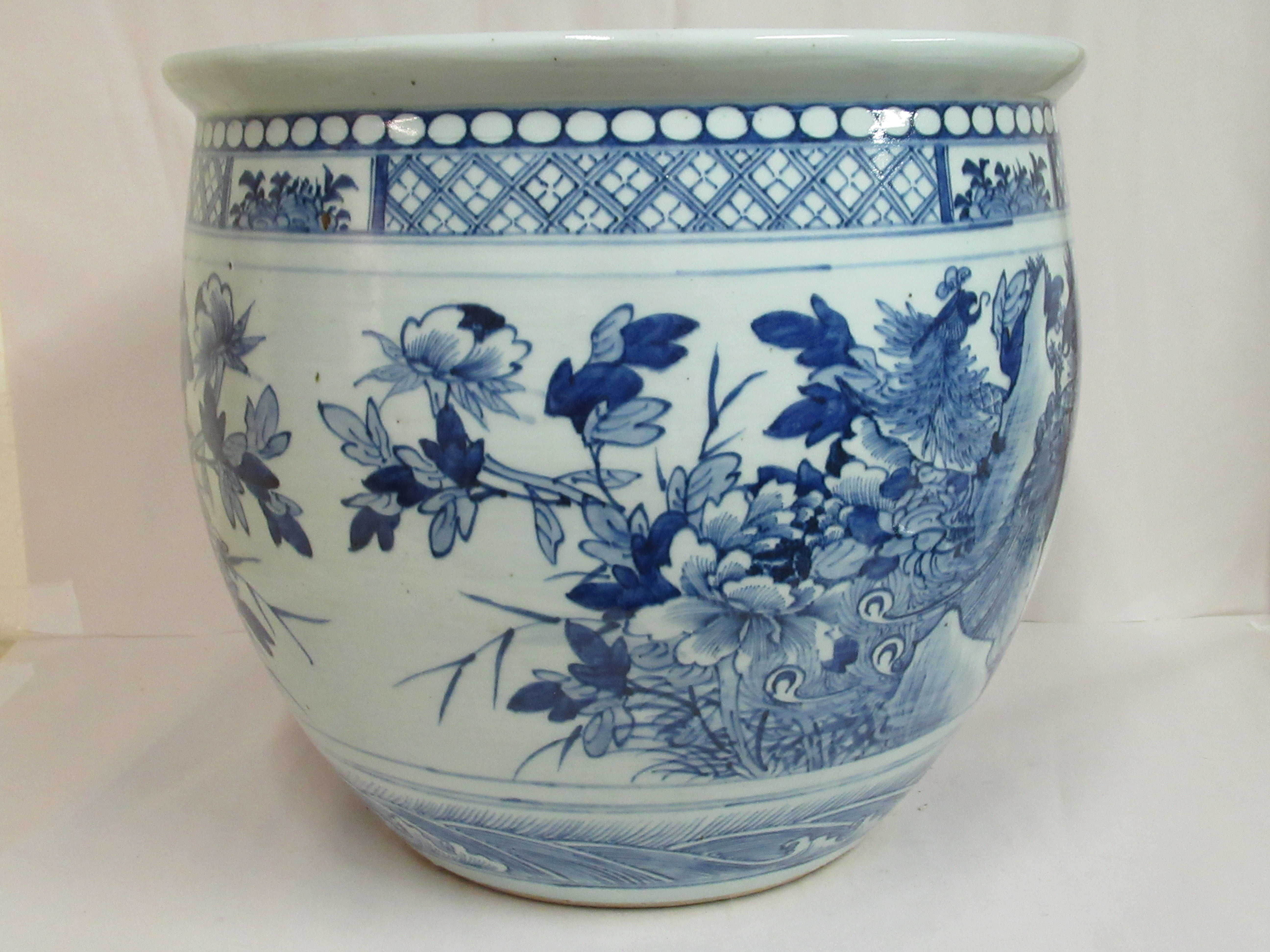 A late 19thC Chinese porcelain fish bowl, having an inverted rim, - Image 3 of 6