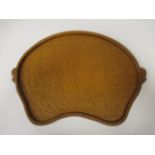 A Robert 'Mouseman' Thompson carved honey coloured oak, one piece,