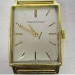 A Jaeger LeCoultre 14ct gold cased, flexible link bracelet wristwatch, stamped 103032A,