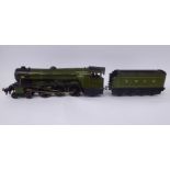 A Bassett-Lowke 0 gauge electric converted clockwork model 4-6-2 Flying Scotsman locomotive and