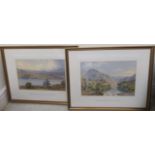 Two works by WT Longmore - 'Borrowdale' and 'Windermere' watercolours bearing signatures & dated