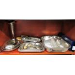 Silver plated tableware: to include entree dishes with detachable handles;