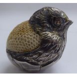 An Edwardian silver novelty pin cushion,