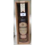 An unopened box of 1978 (bottled in 1993) Knockando single malt Scotch whiskey boxed TO9