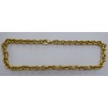 An 18ct gold multi-hollow link necklace 11