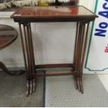 A nesting set of three Edwardian mahogany occasional tables,