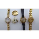 Three lady's watches: to include a 9ct gold cased example 11