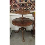 A late Victorian style mahogany three tier dumb waiter,