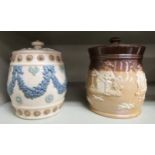 Two tobacco jars, viz.