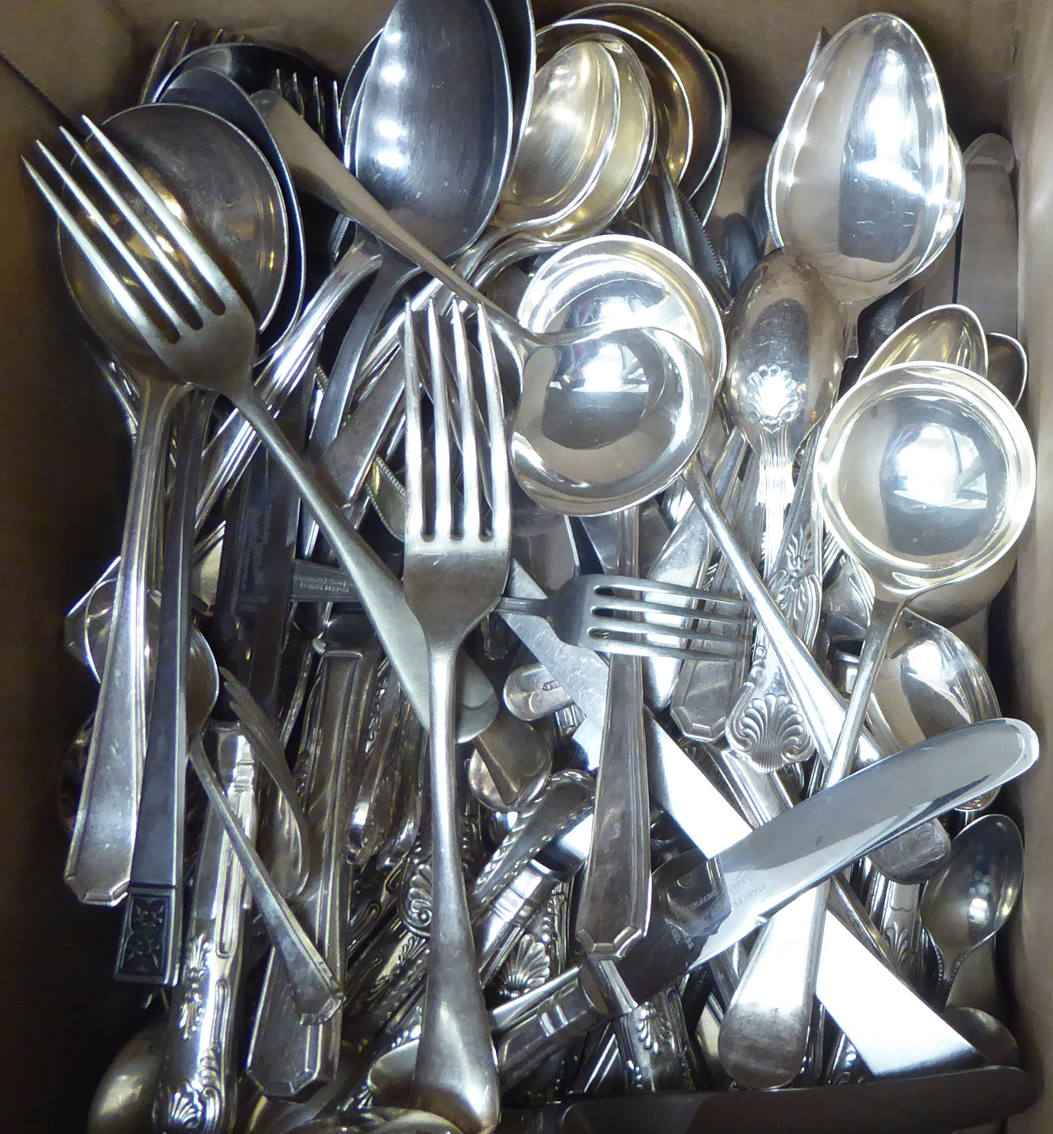 Mainly EPNS Kings and other pattern cutlery and flatware SR