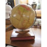 A Phillips Challenge 16''dia globe on 1:37,500,000 scale,