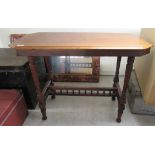 A late Victorian mahogany centre table, the top with canted corners,