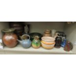 20thC studio and similar pottery vases, jugs and other hollow ware: to include Dartmouth,