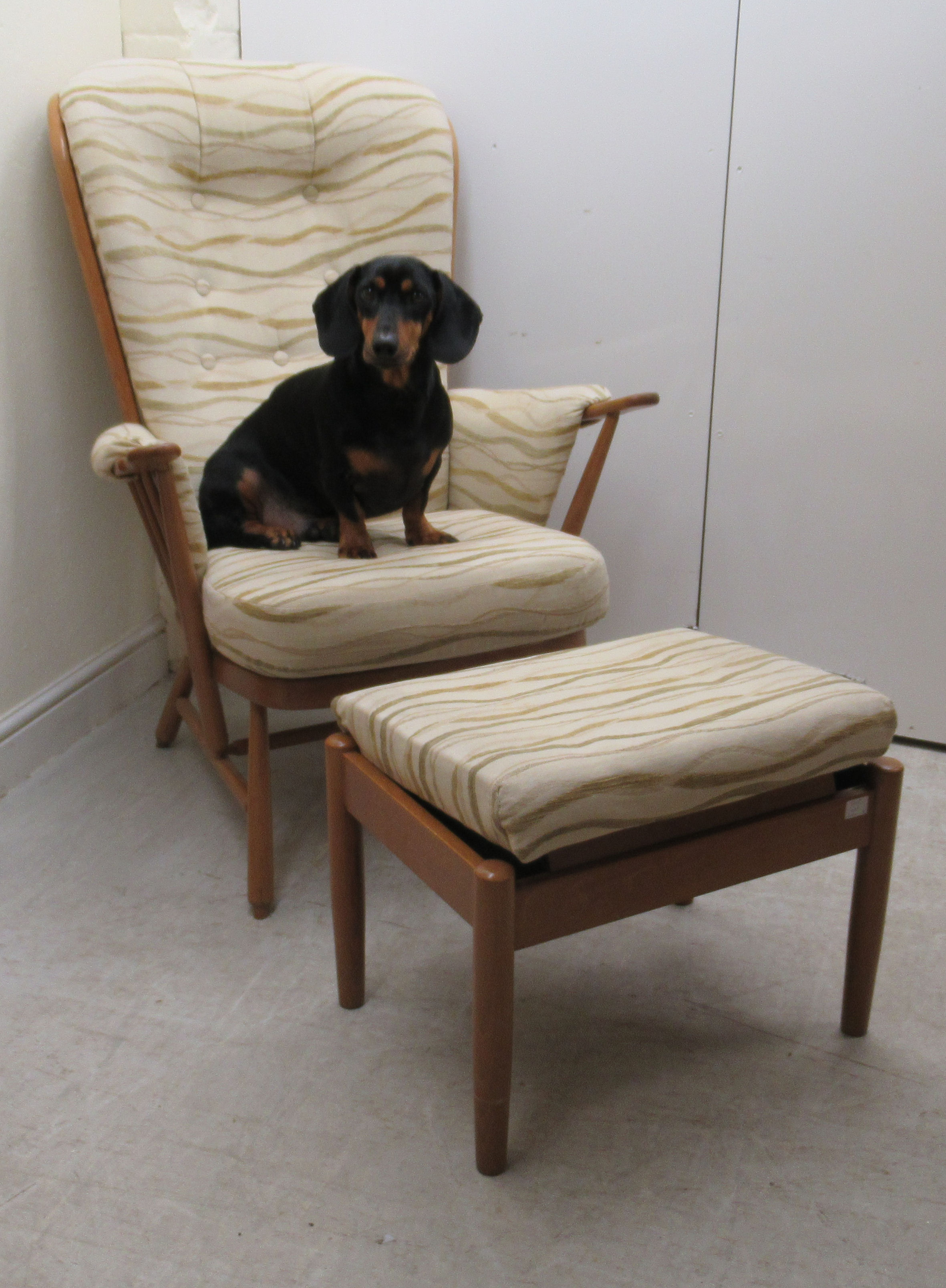 An Ercol beech framed high hoop and spindled back, enclosed arm chair, - Image 2 of 5