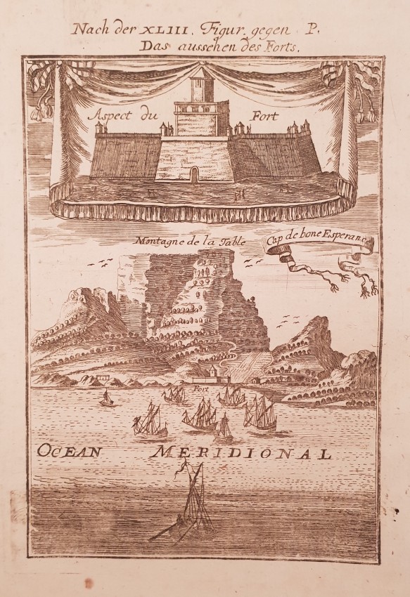 Mallet Allain Manesson (1630-1706) CAP DE BONE ESPERANCEView of Cape of Good Hope of 1719 by - Image 2 of 4