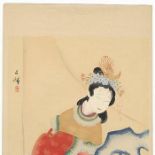 Kokusen'ya Kassen A Lady in Chinese Costume by Suisho Nishiyama (1879 - 1958)Original Suisho