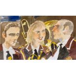 NEW YORKER. - Robert Andrew PARKER (artist). - Ewan MCGREGOR and others. "Brassed Off" - Original