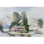 CALIFORNIA Landscape. - Davis Francis SCHWARTZ (1879-1969). Original watercolor, titled ƒ??Old