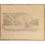 Herman Caspar von POST (1828-1913). Three pen and ink drawings of Crawford Notch, in the White