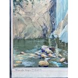 PALM SPRINGS, California - Louis Mathias LEO (1871 - 1958, artist). [Tahquitz Falls, Tahquitz
