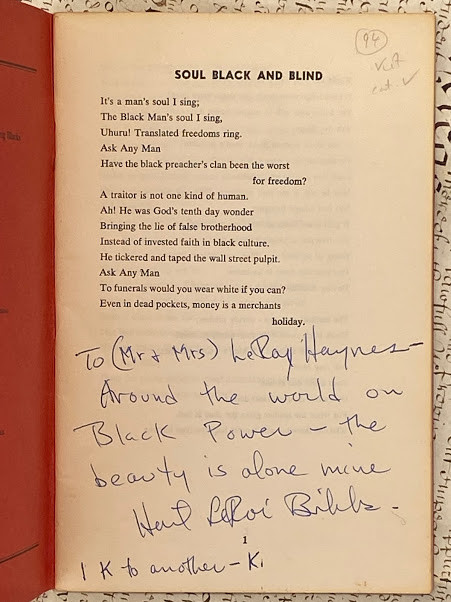 AFRICAN-AMERICAN Literature. - Hart LeRoi BIBBS (1930-1994). Poly Rhythms to Freedom ƒ?? [