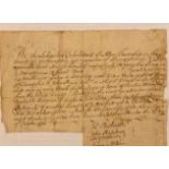 REVOLUTIONARY WAR. - NEWSPAPER History in the US. Manuscript document, in a single unidentified hand