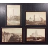 [ANONYMOUS] (Canada) 4 Cabinet Cards of Quebec City including Wolf's Monument and Jail,4 images of