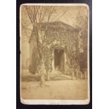 Unknown [Yale -- Skull and Bones]. Cabinet Card.Cabinet card, albumen mounted on printed card of