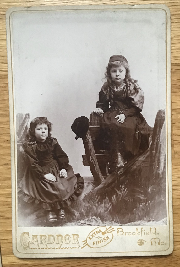 J. C. GARDNER [PHOTOGRAPHER] WYOMING, young girl posing with a banner on dress together with 4 - Image 3 of 4