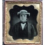 R. M. MCINTOSH [photographer] Portrait of young man in white hat.MCINTOSH, R. M.McIntosh, R. M.,