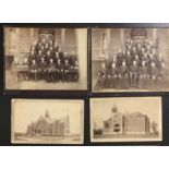 Various [Class Portraits and Schools]. 8 mounted albumen images.2 images of grade school classes,Â 2