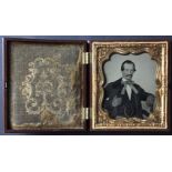 [ANONYMOUS] Portrait of smartly dressed manFine ambrotype of a very well dressed middle age man in a