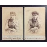 G. C. ARLESS, Montreal (Canada) Rare Christmas Cabinet Cards with Printed Holiday SentimentsLower