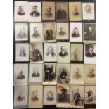 Various [Men]. Over 110 Cabinet Cards of Men.Mostly albumen and some silver prints mounted on