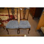 Pair of salon chairs