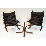 Ingmar Relling for Westnofa: a pair of Bentwood lounge chairs.