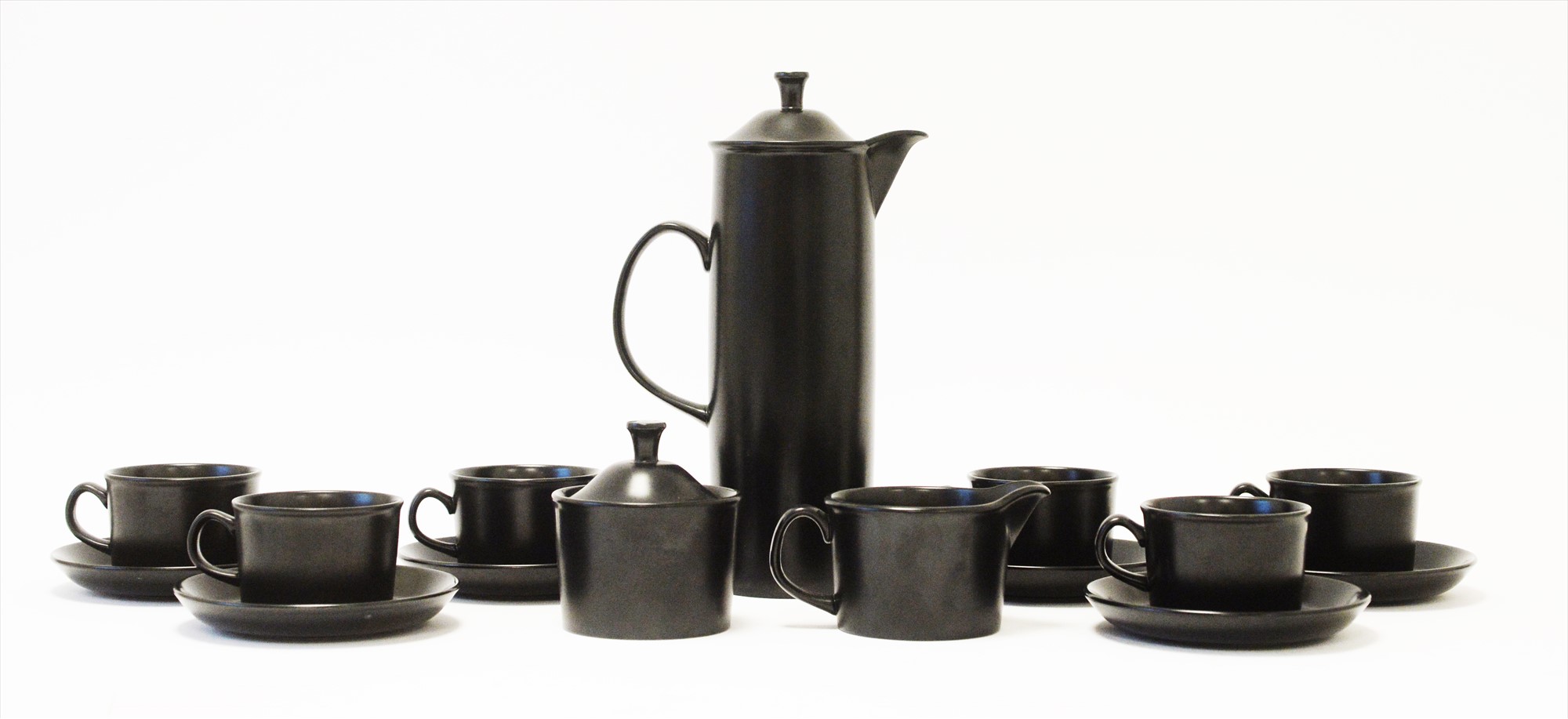 Wedgwood Black glaze coffee service