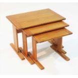 G-Plan: a nest of three teak occasional tables.