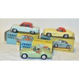 Three Corgi diecast cars