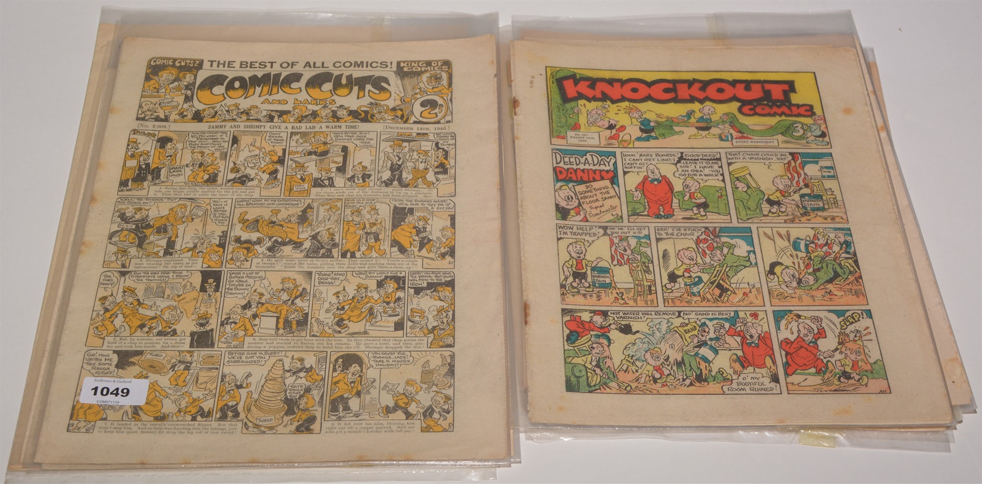 Mid 20th Century British comics, including Comic Cuts 1946-52 (x4); Knockout Comic 1946-54 (x7). ( - Image 2 of 2