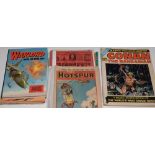 The Hotspur and other comics and annuals.